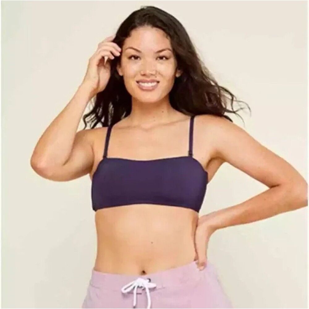 Andie Swim Bikini Top The Rio Navy Size L NWT